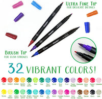 Set de caligrafía con rotuladores de doble punta de Crayola, con punta fina y punta gruesa - Arteztik
