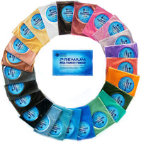Polvo de pigmento premium Mica para resina epoxi paquete variado, juego de 24 colores, 0.18 oz cada uno - Arteztik
