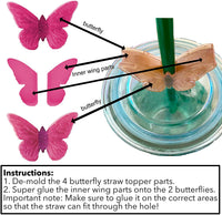 Molde de silicona para decoración de paja de mariposa para resina epoxi - Arteztik
