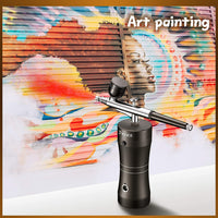 KIBEE - Kit de aerógrafo recargable de mano, mini compresor de aire, pistola de aerógrafo portátil inalámbrico para maquillaje, tatuaje, arte de uñas, pintura facial, pintura de modelo, decoración de tartas - Arteztik
