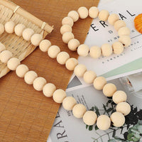 140 cuentas de madera natural de 0.787 in – cuentas de madera sueltas sin terminar, apto para decoración del hogar y de vacaciones, fabricación de joyas de bricolaje - Arteztik
