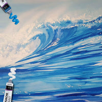 U.S. Art Supply Professional - Juego de 36 pinturas de colores en tubos grandes de 0.6 fl oz - Rueda de mezcla de colores - Arteztik

