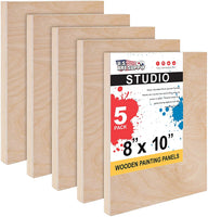 U.S. Art Supply - Tableros de madera de abedul para paneles de pintura de 18.0 x 24.0 in, cuna de 0.7 in de profundidad (paquete de 2) - Lienzo de pared de madera para artistas - Pintura para manualidades mixtas, acrílico, aceite, acuarela, encáustico - Arteztik
