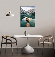 Pintura Pizzazz por números para adultos – Hermosa pintura de paisaje por número Kit, lienzo enrollado, sin arrugas, 16 x 20 pulgadas (sin marco), barco en montañas lago - Arteztik
