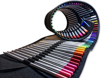 Lápices de acuarela – Lápices para colorear en seco/acuarela de pintura húmeda – Lona Lápiz de lana, pincel de acuarela y sacapuntas para el juego completo de artistas - Arteztik
