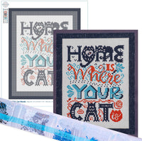 Kit de pintura de diamante para adultos 5D pintura con diamantes DIY, kit de pintura de palabras de gato por número con Gem Art Drill y Dotz 11" x 14" - Arteztik
