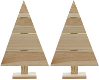 Creative Hobbies Pallet de madera de pie, árbol de Navidad, 14.2 x 9.4 in, decoración rústica de granja, proyecto de manualidades | Paquete de 2 - Arteztik
