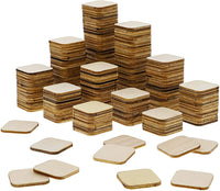 Bright Creations - Lote de 200 recortes cuadrados de madera sin terminar para manualidades (1.0 x 1.0 in) - Arteztik
