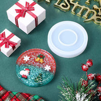 Molde redondo de silicona para posavasos de silicona, para montar con resina, cemento, 3.9 in de diámetro, 6 unidades - Arteztik
