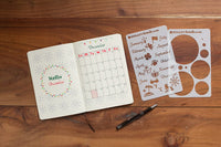 Bulletstencils - Set de 12 plantillas para diarios: incluye plantillas de palabras, plantillas de círculos, plantillas de dibujo, iconos, gráficos, formas, mucho más. - Arteztik
