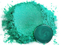 Pigmento en polvo de Mica "té verde" (1.76 oz), aditivo multiusos para manualidades y manualidades, carpintería, bombas de baño naturales, resina, pintura, epoxi, jabón, esmalte de uñas, bálsamo de labios (té verde, 1.76 oz). - Arteztik
