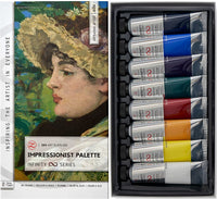 Juego de pintura al óleo de la paleta Infinity de ZenART: con colores fundamentales de la serie Infinity de colores al óleo de artistas profesionales, no tóxico, resistente a la luz, alta carga de pigmento, 8 tubos x 50ml
