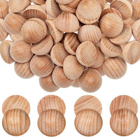 50 bolas de madera sin terminar dividir bolas de madera medias artesanías bolas naturales de madera para manualidades hemisferio para pintar DIY Navidad ornamento DIY proyectos (0.984 in) - Arteztik
