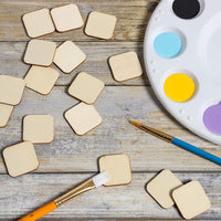 Bright Creations - Lote de 200 recortes cuadrados de madera sin terminar para manualidades (1.0 x 1.0 in) - Arteztik
