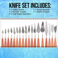 US Art Supply juego de cuchillo para paleta de artista, 18 unidades - Arteztik
