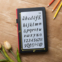 Mr. Pen - Plantillas para letras, 12 unidades, 4 x 7 pulgadas, plantillas de alfabeto, plantilla de letras, plantilla de alfabeto letras, plantillas, letras y números, plantillas de letras, plantillas de escritura de balas - Arteztik
