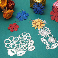 2 juegos de plantillas de corte de metal con diseño de flores y hojas, 14 estilos, plantillas de troquelado 3D para manualidades, álbumes de recortes, tarjetas de papel, 14 unidades en total - Arteztik
