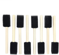 N/B - Juego de 75 pinceles de pintura de espuma de 1.0 in para acrílicos, manchas, barnices, manualidades, arte, color negro - Arteztik
