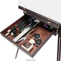 SoHo - Caballete de estudio de estilo francés, ligero, con caja de bocetos y cajón de 12 pulgadas, 30 % más ligero que otros caballetes de aire plegables portátiles, trípode ajustable para pintura, bocetos, exhibición - Arteztik
