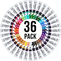 U.S. Art Supply Professional - Juego de 36 pinturas de colores en tubos grandes de 0.6 fl oz - Rueda de mezcla de colores - Arteztik

