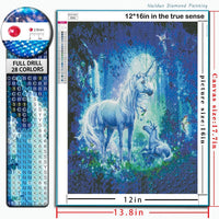 Kit de pintura de diamantes 5D de Neilden con diseño de unicornio y diamantes de imitación para adultos, 13.8 x 17.7 in - Arteztik
