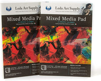 Leda Art Supply - Juego de 2 almohadillas para acuarela, acrílico o pintura al óleo con marcadores, bolígrafos o tinta hecha con papel de arte italiano (tamaño A3, 11,5 x 16,5) - Arteztik
