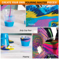 Pouring Masters Silver Dollar Pintura acrílica metálica lista para verter – Premium 8 onzas pre-mezclada a base de agua – para lienzo, madera, papel, manualidades, azulejos, rocas y más - Arteztik
