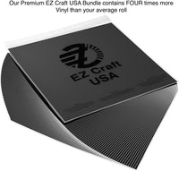 Hojas permanentes de vinilo negro mate mejor que rollos de vinilo – EZ Craft USA – 12 pulgadas x 12 pulgadas – 40 hojas adhesivas mate con soporte para Cricut y otros cortadores - Arteztik

