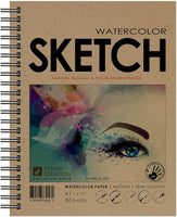 Design Ideation - Cuaderno de bocetos para acuarela: libro de proyectos creativo para lápiz, tinta, marcador, carbón y acuarelas. Ideal para arte, diseño y educación. 8.5 x 11.0 in. - Arteztik
