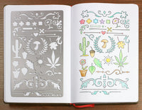 Aleks melnyk 1 Bullet Journal Stencil – Naturaleza, separadores, & iconos | metal, acero inoxidable planificador diario de plantillas | compatible con Journal, Notebook, Diary & Scrapbook | bricolaje dibujo plantilla stencil - Arteztik
