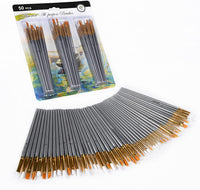 Conda - Juego de 50 pinceles de pintura multiusos para acrílico, aceite, acuarelas - Arteztik
