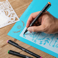 Mr. Pen - Plantilla de diario, 12 unidades, plantillas, suministros para diario, juego de plantillas, plantillas para diario, accesorios para diario, plantillas para planificadores, suministros para revistas de arte, plantillas para planificadores, planti - Arteztik
