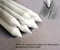 Norocme - Juego de 12 mezclas de tocones y tortilliones con papel de lija, sacapuntas para estudiantes artistas, herramientas de dibujo - Arteztik
