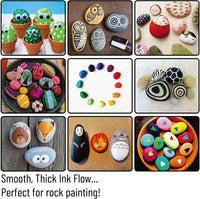 Paint Pens for Rock Painting, Stone, Ceramic, Glass, Wood. 21 Oil Based Pens by Chromatek. Medium Tip. Waterproof. Quick Drying. Never Fade. Online Video Tutorials, Ebook With Dozens of Ideas and Lessons. - Arteztik
