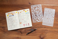 Bulletstencils - Set de 12 plantillas para diarios: incluye plantillas de palabras, plantillas de círculos, plantillas de dibujo, iconos, gráficos, formas, mucho más. - Arteztik
