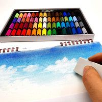 Juego de 64 pasteles blandos de Mungyo no tóxicos con materiales de dibujo (soporte para pastel, borrador) - Arteztik
