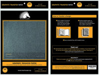 Papel de transferencia de grafito (25 hojas 9 pulgadas x 13 pulgadas) para diseños en madera, papel, y otras superficie, por MyArtscape™. - Arteztik
