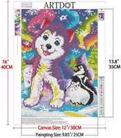 ARTDOT - Juego de 4 kits de pintura de diamante 5D para adultos, kits de pintura por número, perforación completa, diamantes de imitación de cristal, arte para decoración de pared del hogar, regalo de 12 x 16 pulgadas - Arteztik
