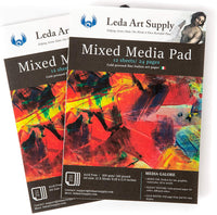 Leda Art Supply - Juego de 2 almohadillas para acuarela, acrílico o pintura al óleo con marcadores, bolígrafos o tinta hechos con papel de arte italiano (tamaño A4, 8.3 x 11.4 in) - Arteztik
