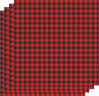 Vinilo a cuadros de búfalo blanco y negro, hojas de vinilo impresas, vinilo a cuadros, rojo negro, paquete de 3.9 – 11.8 in x 30 cm (blanco/negro/rojo/negro) - Arteztik
