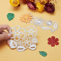 2 juegos de plantillas de corte de metal con diseño de flores y hojas, 14 estilos, plantillas de troquelado 3D para manualidades, álbumes de recortes, tarjetas de papel, 14 unidades en total - Arteztik
