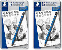 Staedtler Lumograph Grafito 100G6 - Lápices de dibujo y bocetos (6 grados, 100G6) - Arteztik
