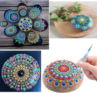 33 piezas Mandala Dotting Tools Kit de bolígrafo para pintura de uñas, patrón de relieve, manualidades, lienzo y dibujo - Arteztik
