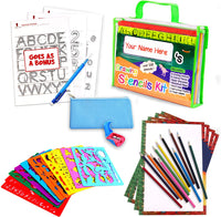 Juego de plantillas de dibujo, 50 piezas, kit de manualidades para niños, mejores actividades de viaje para niños pequeños, juguete divertido y educativo para niños de más de 3 años, ideal para niñas y niños, perfecto como regalo de cumpleaños - Arteztik
