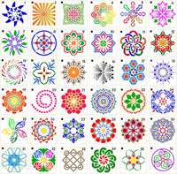 Juego de 58 herramientas de punteo para pintar mandalas, incluye estarcillo de mandala, lápiz óptico, bandeja de pintura acrílica y bolsa de almacenamiento para rocas, tela de pared, pintura para colorear, dibujo - Arteztik
