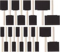 Bates- Pinceles de pintura de espuma, varios tamaños, 20 unidades, pincel de pintura con esponja, pinceles de espuma, pinceles de espuma para pintura, pinceles de espuma para manchas, cepillos de espuma para poliuretano, cepillos de esponja para pintura - Arteztik
