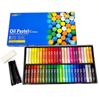 Juego de 48 pasteles de aceite suave de Mungyo Gallery no tóxicos con materiales de dibujo (soporte en pastel, borrador) - Arteztik
