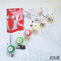 Joue Kit de pintura por números para adultos, kit de pintura acrílica DIY en lienzo de 16.0 in de ancho x 20.0 in de largo (rosa peonía flores en jarrón) - Arteztik
