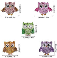 Soleebee 5 piezas DIY 5D completo taladro diamante pintura llavero por número Kit mosaico hacer doble cara taladro colgante cristal Rhinestones llavero bolsa regalo (mariposa) - Arteztik
