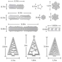 Plantillas de metal con diseño de corona de árbol de Navidad, herramienta de repujado para álbumes, tarjetas de papel, álbumes de recortes, manualidades (ramas de árbol y pino) - Arteztik
